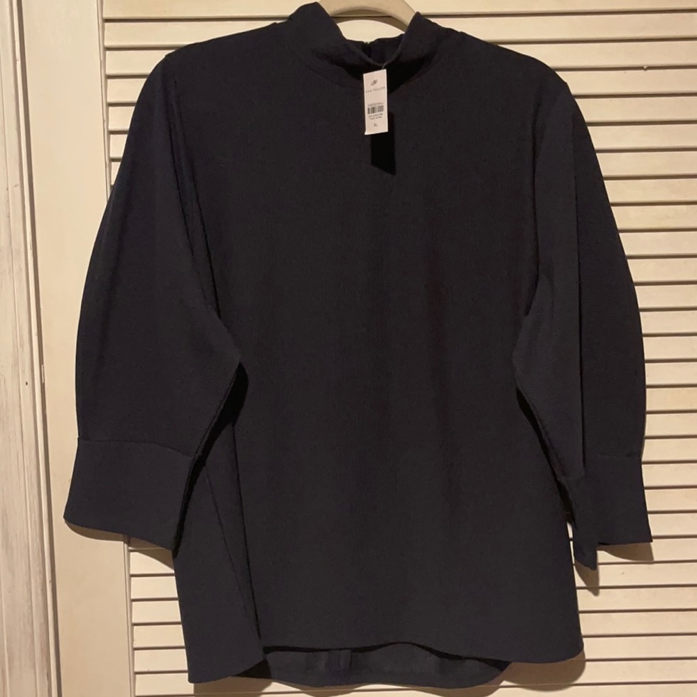 Brand New-Ann Taylor- Blouse Navy Tag on